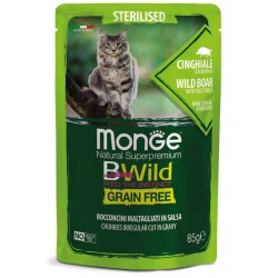 MONGE CAT BWILD STERILISED busta cinghiale 85 gr.