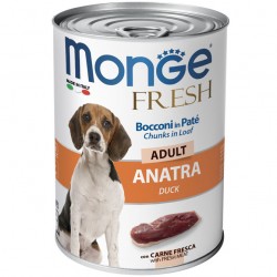 MONGE DOG FRESH bocconcini in patè 400 gr. anatra