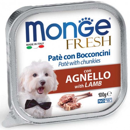 MONGE DOG FRESH patè con bocconcini agnello100 gr.
