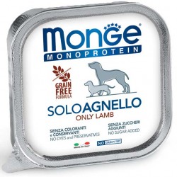 MONGE DOG MONOPROTEICO SOLO patè agnello  150GR.