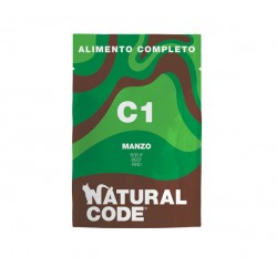 NATURAL CODE C cat busta gr. 70-alimento completo manzo