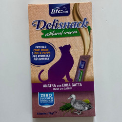 LIFE CAT Delisnack Natural Cream Anatra 6x15 gr.
