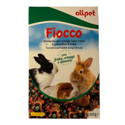 ALL PET Fiocco alimento per coniglio nano,cavia e porcellino d'india gr. 800